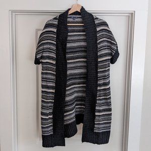 Gap Knit Short Sleeve Long Sweater Duster